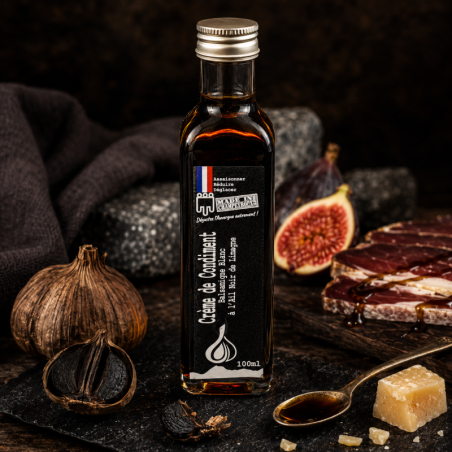 Crème de Condiment Balsamique Blanc à l'Ail Noir de Limagne – 100ml