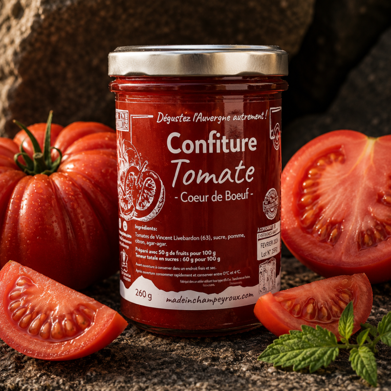 Confiture de tomate cœur de bœuf de Limagne 260g – Le Picnic Français