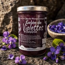 Gelée de violettes de Champeyroux 250g – Made in Champeyroux – bocal gourmand