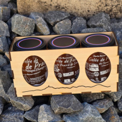 Coffret cadeau boîte bois 3 pots gelée de foin – Le Picnic Français