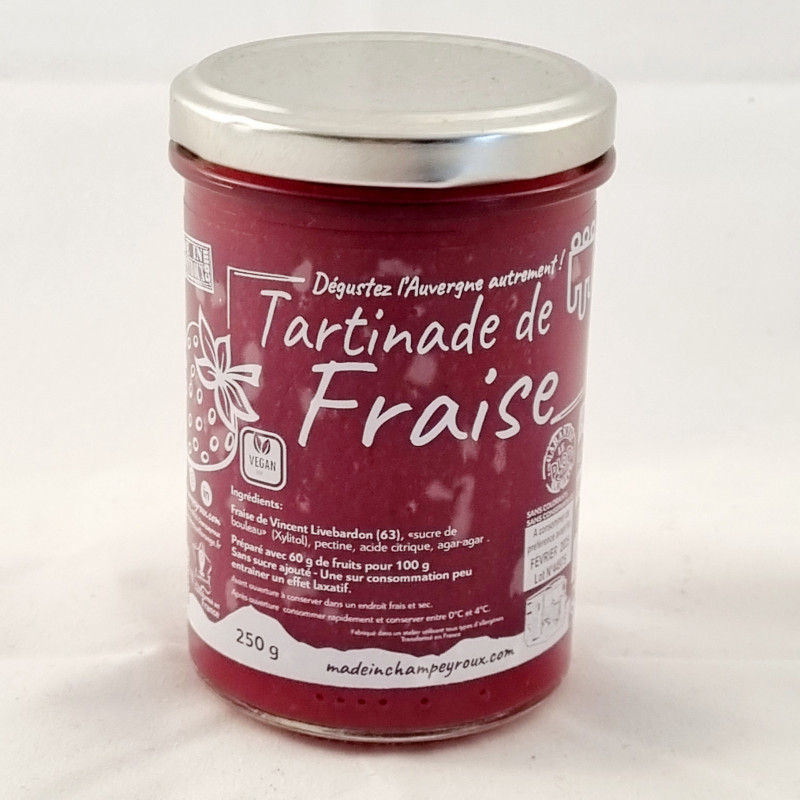 Tartinade de fraise sans suce