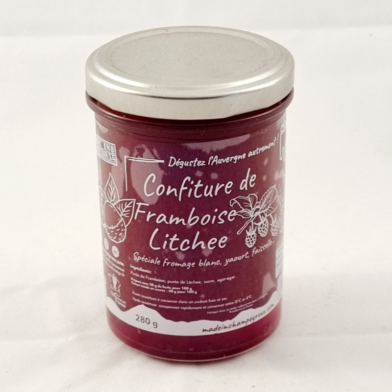 confiture framboise litchee